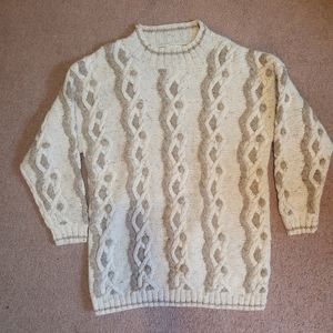 Oversized sweater, Moda Int'l, medium, cream/tan